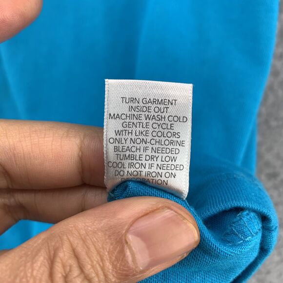 Christopher & Banks Women's Top Size Small Embellished Shirt Short Sleeve Blue - Picture 9 of 11